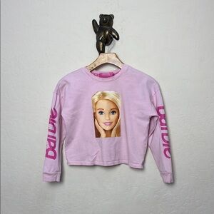 5 for $25 🌈Forever 21 girls Barbie Pink Long Sleeve Graphic Tee size 9/10